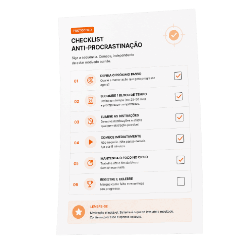 Checklist Anti-Procrastina&ccedil;&atilde;o