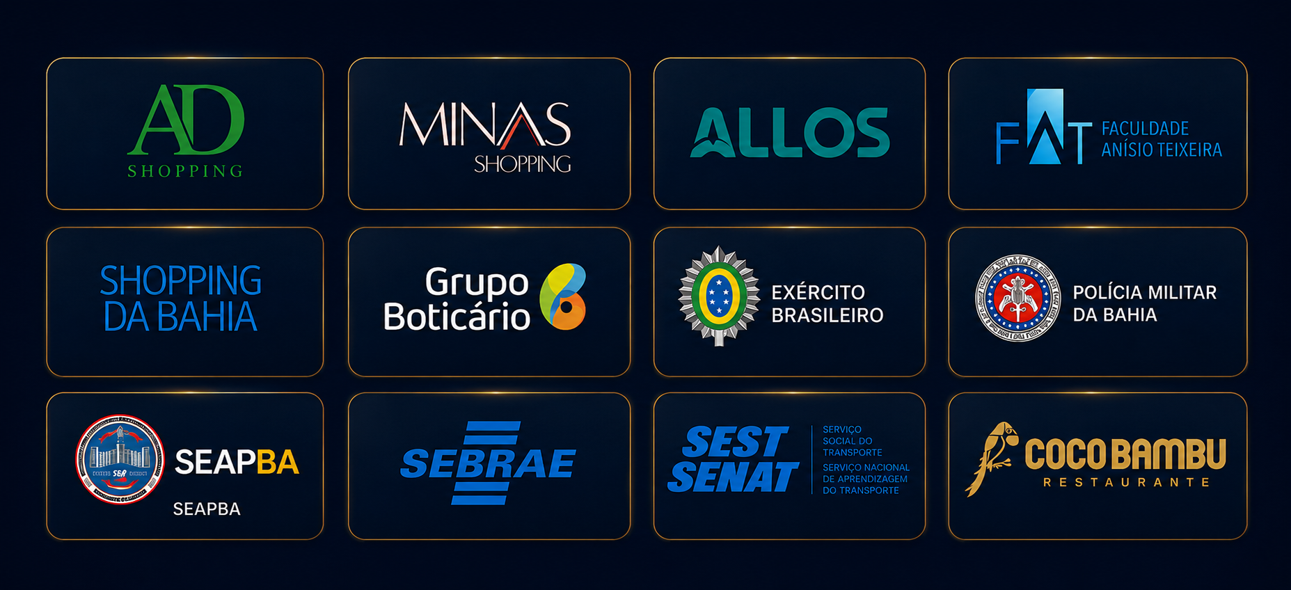 Logos de Clientes e Institui&ccedil;&otilde;es