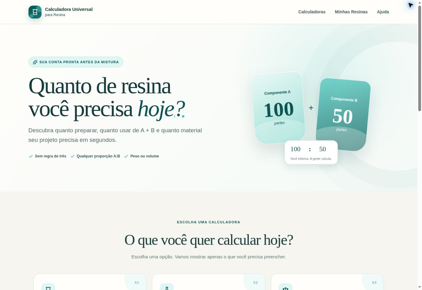 Tela de Abertura da Calculadora