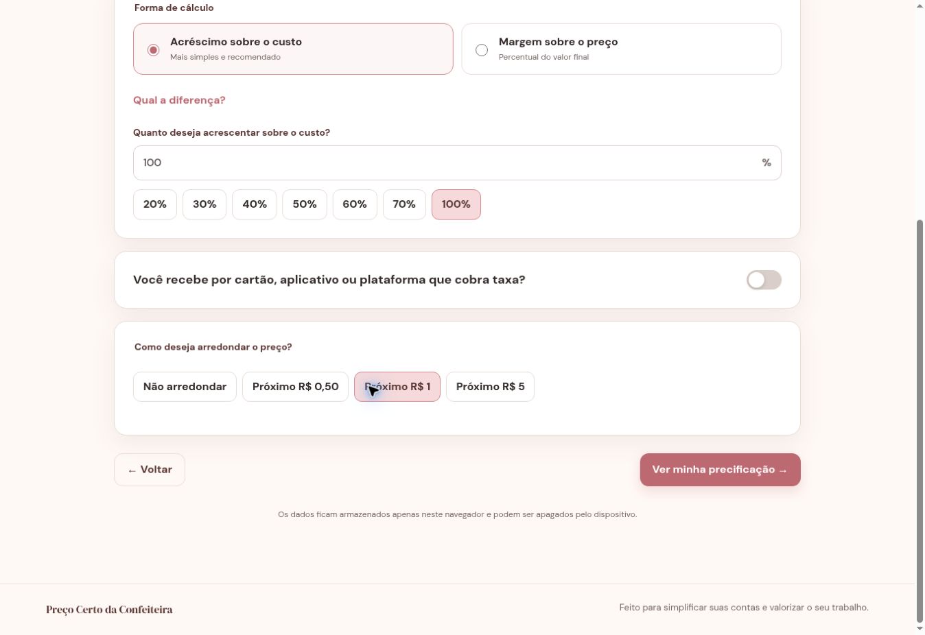 Configura&ccedil;&atilde;o de Margem